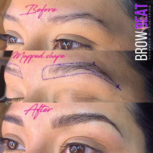 before and after microblading browbeat studio 6