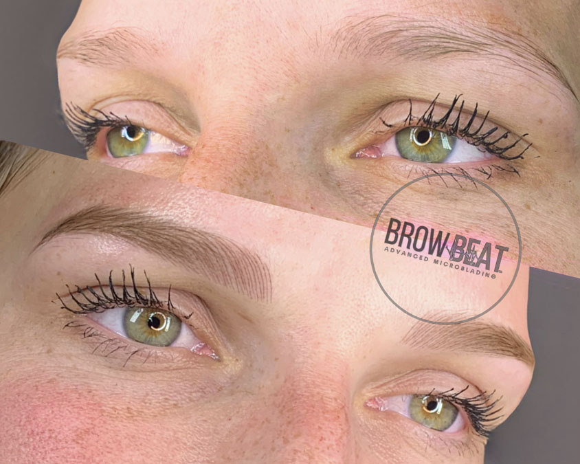 Dallas Microblading Preparation Impact Before and After Results before and after microblading results Dallas showing preparation impact