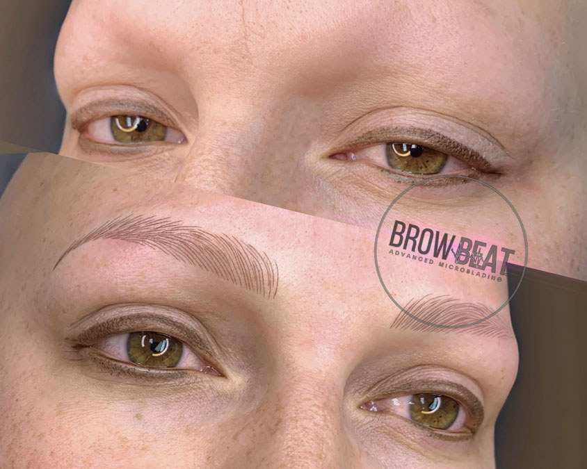 Texas Eyebrow Tattoo Microblading Transformation Microblading tattoo brow results Dallas Texas