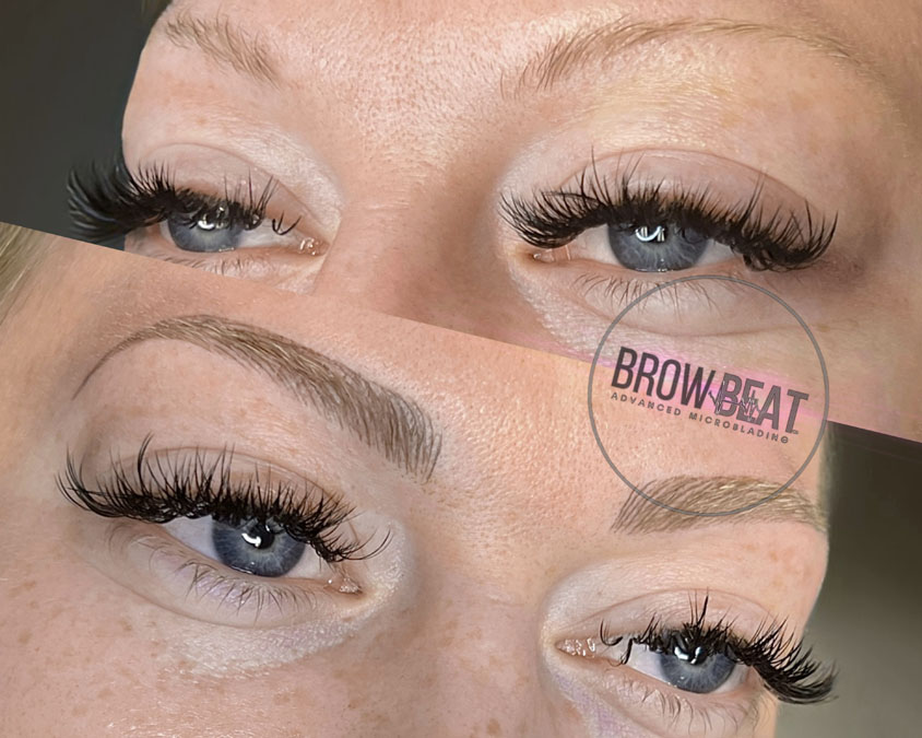 Microblading Before Care Success Story Dallas Brow Results microblading before care success results Dallas before and after