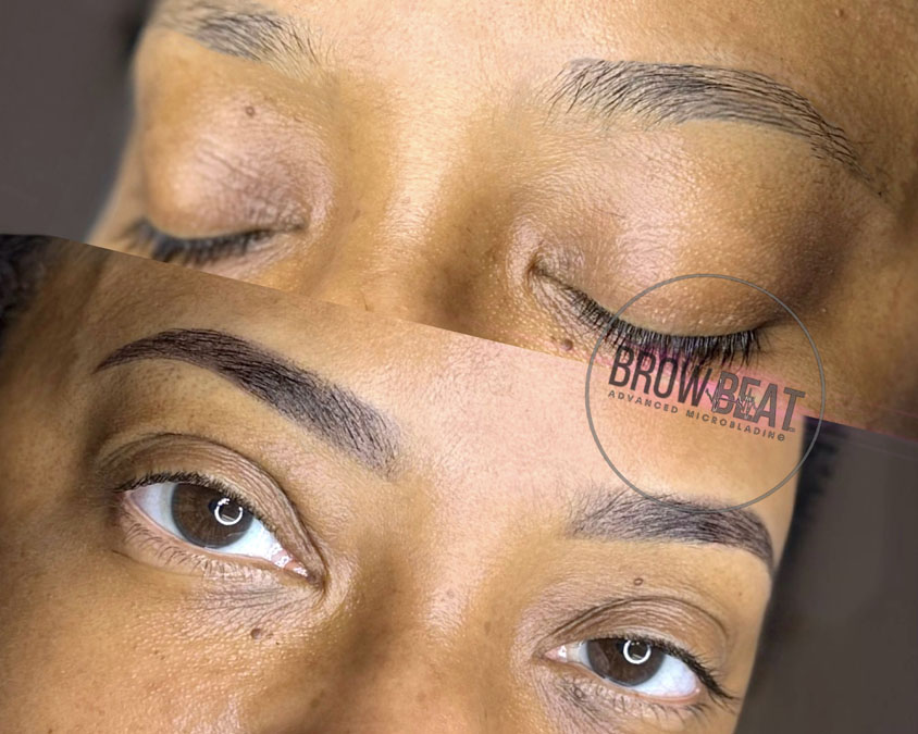 Smooth Blend Ombre Brows by BrowBeat Studio Dallas Gradient blending enhances depth