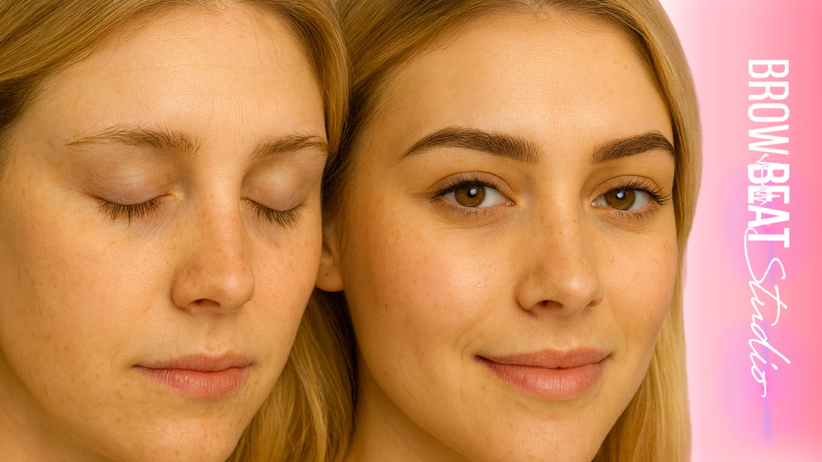 Powder Brow Coverage Restoration Dallas Fullness Results powder brow restoration dallas fullness eyebrow coverage