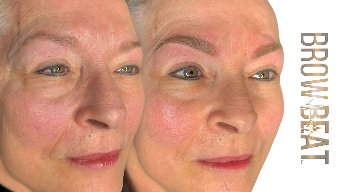 Subtle Powder Brow Enhancement – Dallas TX Light cosmetic tattoo enhancement