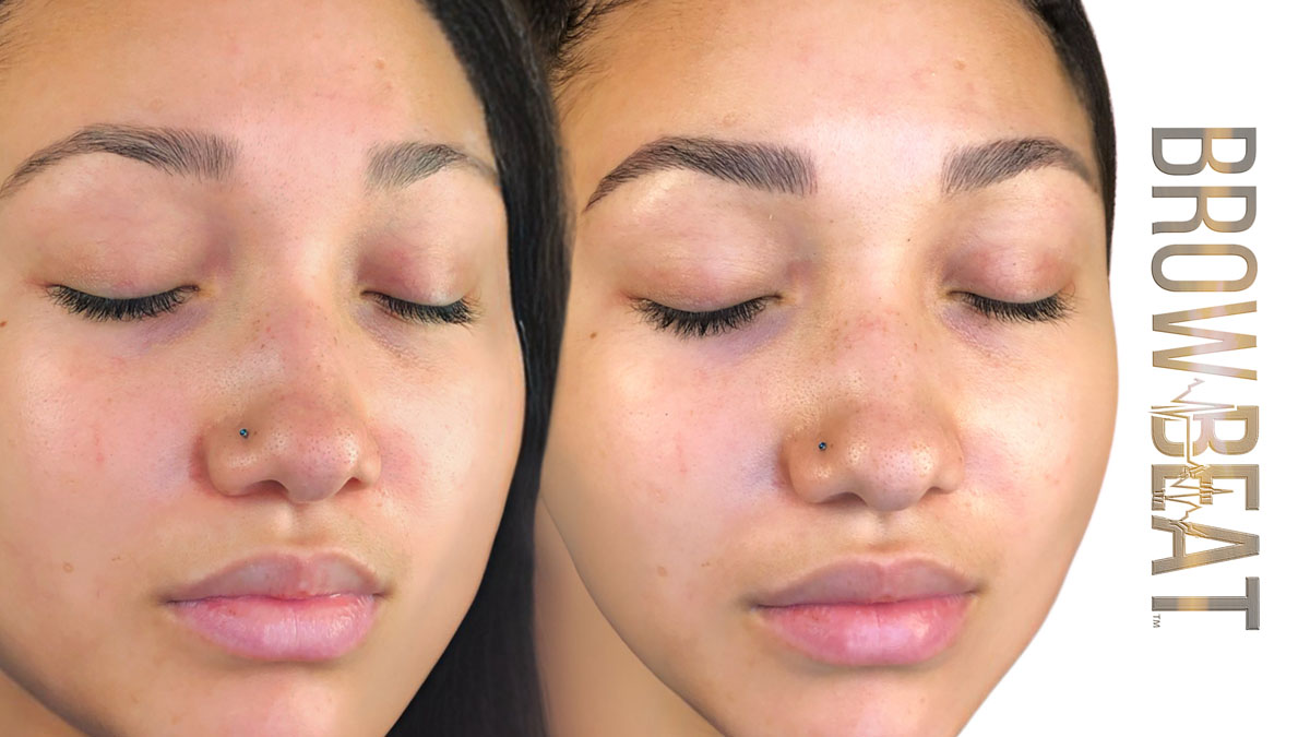 Feather-light fade for a subtle, elegant look microblading artist Texas