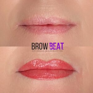 Lip Blushing Before and After