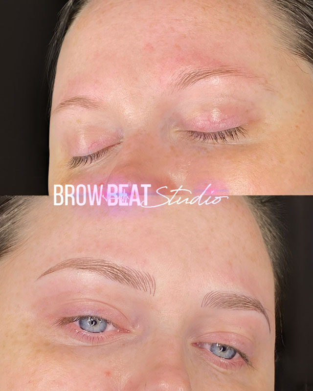Microblading Example Example of brows enhanced with microblading technique