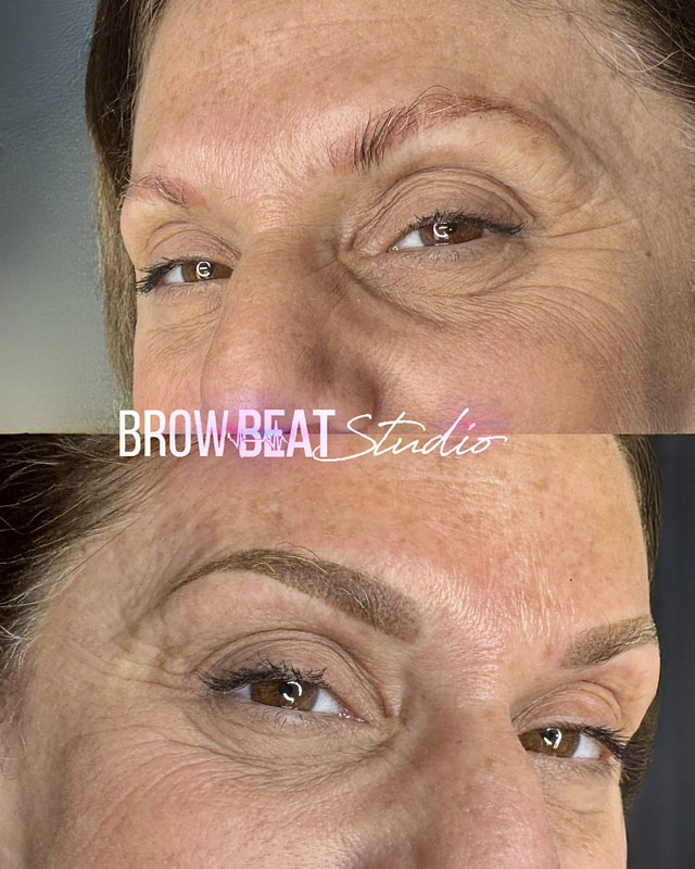 Mature Microshading Mature brows enhanced with soft shading from microshading