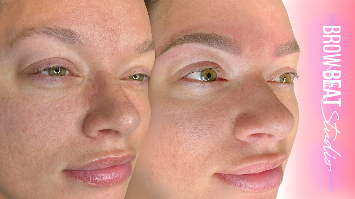 Brow Tone Healing Healing brows softening in tone over 2 weeks