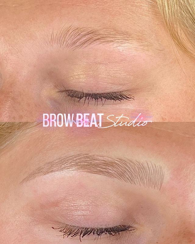 Blonde Transformation Blonde microblading before and after results