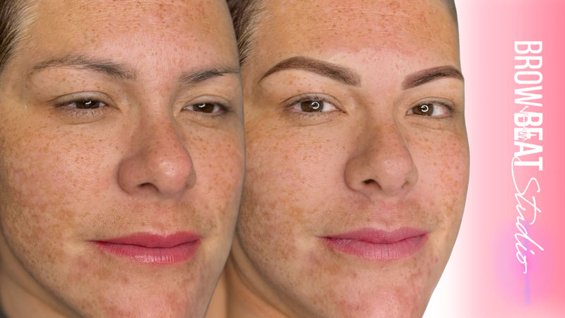 Soft Powder Brows for middle aged to Mature Skin fuller brow shading mature face structure comparison